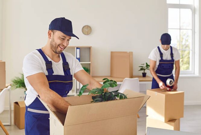 Residential unpacking services team helping with move-in setup