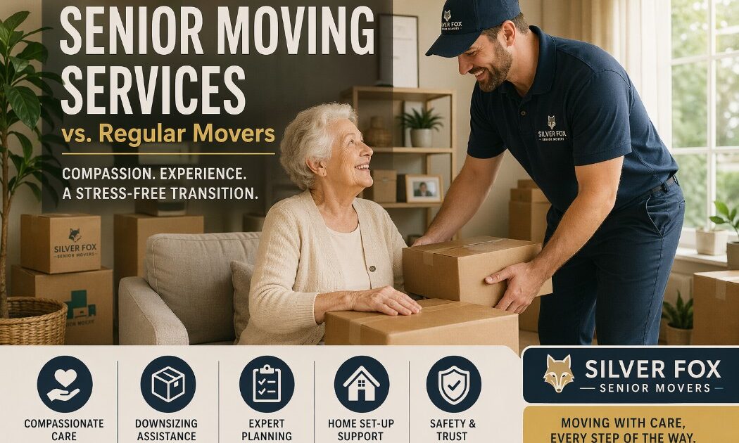 Senior moving service helping an elderly woman pack boxes for a stress-free relocation