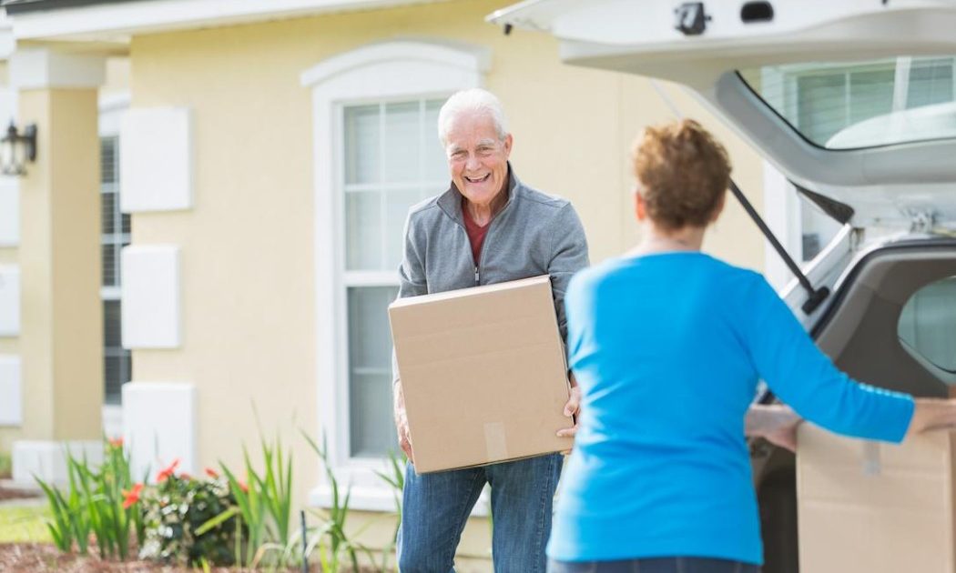 Storage solutions for moving day with Silver Fox Senior Movers, helping a senior couple organize and store belongings safely